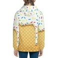 thumbnail image 6 of Pofeuu White Ice Cream Print Teenage Zipper Hoodie Sweatshirts Hooded Casual Jackets With Pocket For Boys Girls-Medium, 6 of 6