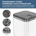 thumbnail image 6 of Storage Box with Password Lock Compact Transparent Self Control Lockable Box for Phone Gaming Device Food Snack Refrigerator Safe, 6 of 11
