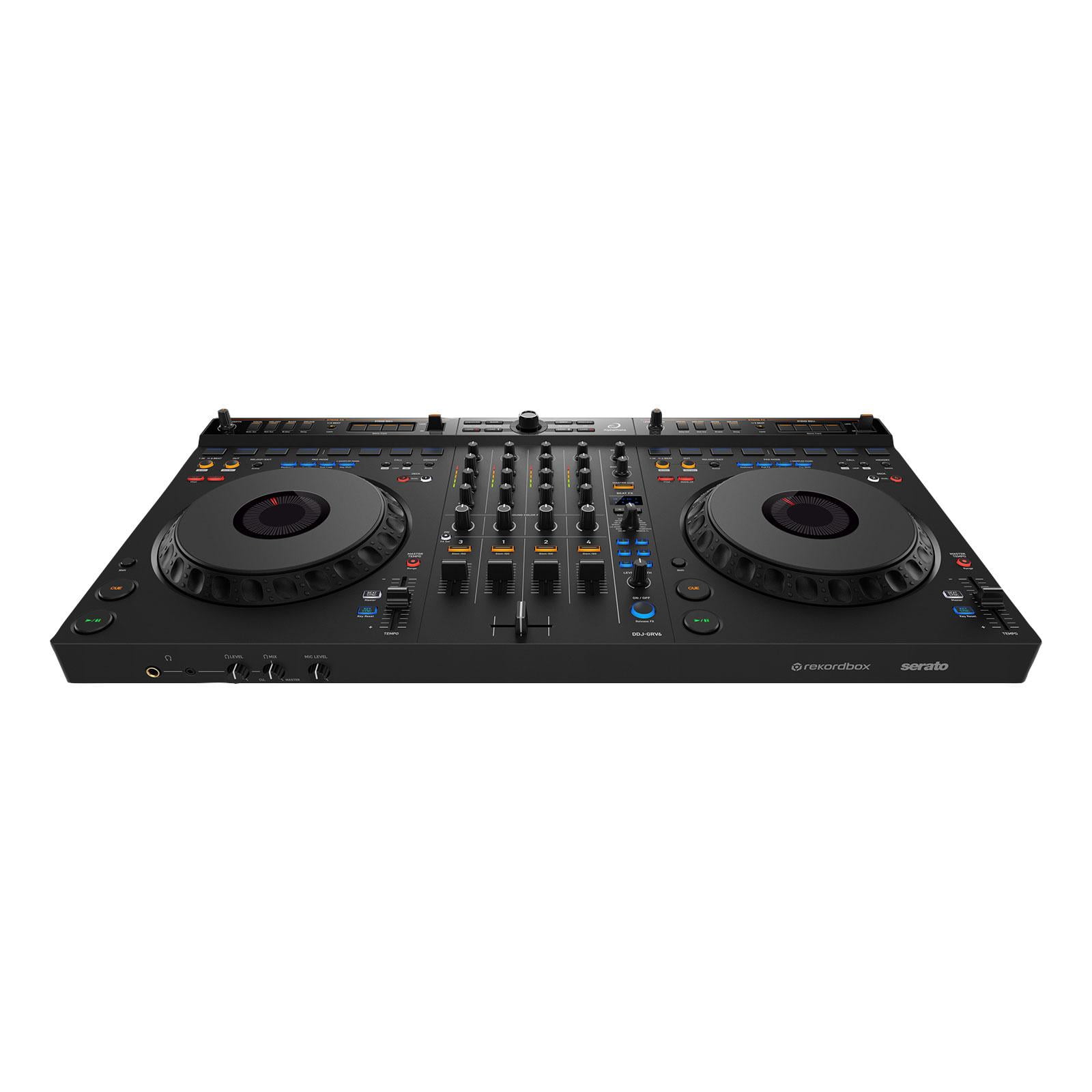 AlphaTheta DDJ-GRV6 DJ Controller w/Groove Circuit with (2) Gemini AS-2115BT Speakers Package