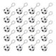 thumbnail image 1 of 20Pack Soccer Ball Keychains for Party Favors,Football Stress Ball,School Carnival Reward,Sports Ce, 1 of 5