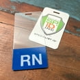 thumbnail image 4 of Clear Blue "RN" Badge Buddy - Heavy Duty Vertical Badge Buddies for Registered Nurses - Spill & Tear Proof Cards - 2 Sided - Quick Role Identifier ID Tag Backer by Specialist ID, 4 of 8