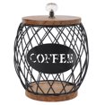 thumbnail image 2 of Coffee Pod Rack Holder, Large Capacity Coffee Capsule Storage Organizer with Wooden Base for Home & Office, Black Wire Design for Kitchen or Cafe, 2 of 7