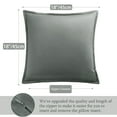 thumbnail image 6 of PiccoCasa 2Pcs 18"x18" Decorative Velvet Throw Pillow Covers Soft Square Cushion Covers for Sofa Couch Bedrooms Gray, 6 of 7