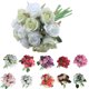 thumbnail image 3 of Rosa Sosteniendo Flores Ramo Novia Accesorios de Fotografía de Boda Flores Falsas Artificiales 12 Piezas Speravity JJ19843-09, 3 of 6