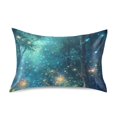 thumbnail image 7 of Yayeee Pillowcase Standard Size Set of 2 Satin Wrinkle Resistant Pillow Case, Magical Forest Glowing Lights, 7 of 7