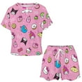 thumbnail image 3 of Hello Kitty Women Pajamas Set Loungewear Sleepwear 2 Piece PJ Sets, 3 of 7