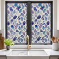 thumbnail image 3 of Purple Leaves Window Privacy Film, Spring Plants Rustic Vintage Botanical Static Cling UV Sun Blocking Tint Film Heat Control Windows Films for Bedroom Bathroom, Window Stickers 17.7"x39.3", 3 of 8