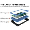 thumbnail image 6 of iPad 9.7 Case 2017 2018,Hybrid Shockproof Rugged Heavy Duty Full-Body Drop Protection Stand Kids Case with Shoulder Strap for iPad 9.7 inch 2018/2017,Black+Blue, 6 of 6