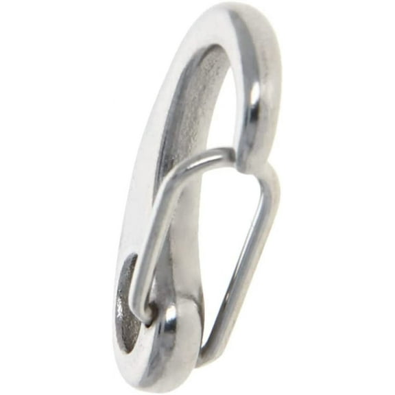 Carabiner Hooks 304 Stainless Steel Spring Gate Snap Hook Clip for Keychain, Dog Leashes, Fishing, Pack of 4