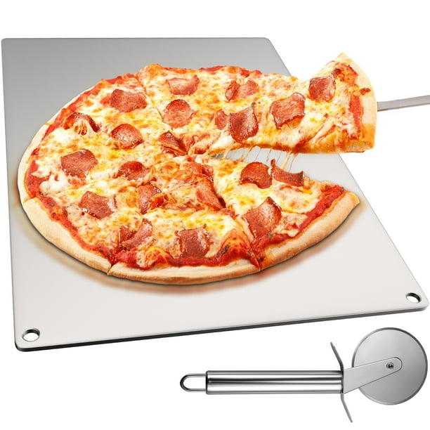 VEVOR Steel Pizza Stone, Solid Steel Baking Steel, 14" x 20" Steel
