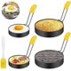 thumbnail image 1 of 4 Pack Stainless Steel Egg Rings Set Non Stick Egg Cooking Ring Kitchen Cooking, 1 of 5