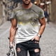 thumbnail image 5 of Mens Casual Pantalones Cortos Raya Impresión Suéter Fitness Deportes Camiseta, Poliéster Cuello Redondo Blusa para Al Aire Libre, Diario Y Primavera Verano Desgaste, 5 of 5