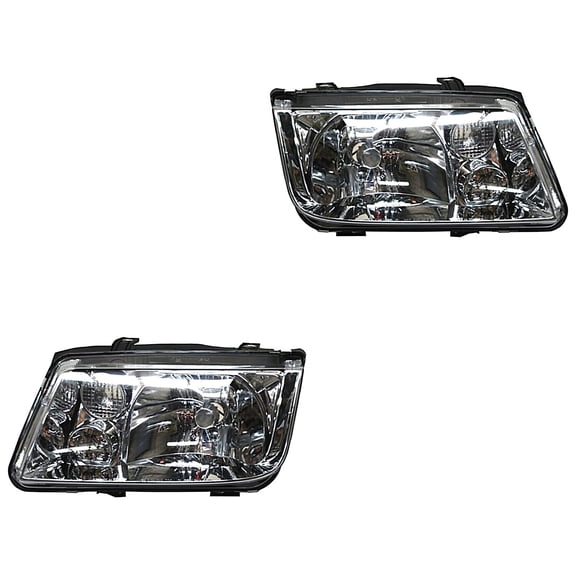 Par de Faros Jetta 1999 A 2007 Volkswagen TYC Con cuarto blanco