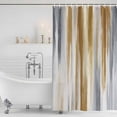 thumbnail image 4 of Brown Gray Waterproof Fabric Shower Curtain,Vintage Abstract White Ombre Texture Waterproof Fabric Shower Curtain for Bathroom Curtains Bathtubs Hotel Shower Curtains with 12 Hooks Stall 48x72in, 4 of 8