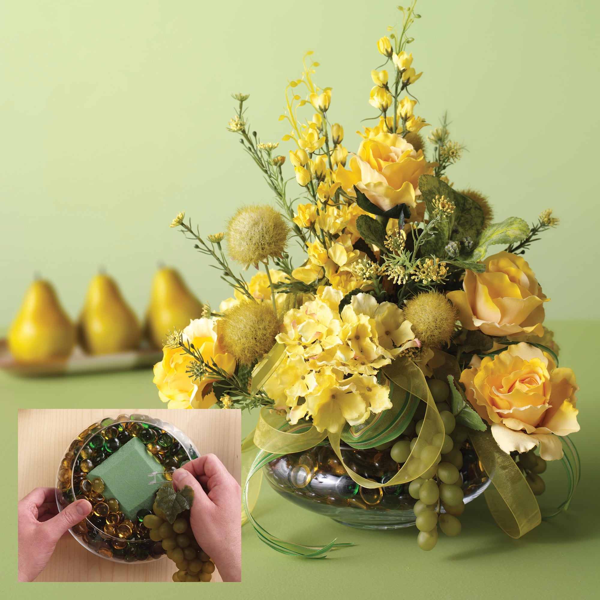 (2 pack) FloraCraft Floral Desert DryFōM 3 Piece Block 1.8 inch x 2.8 inch x 3.8 inch Green