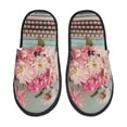 thumbnail image 1 of Balery Vintage Typewriter Floral Pantuflas de Casa de Felpa Silenciosas con Diseño Estampado, Zapatillas Cómodas Antideslizantes de Algodón para Interior-Medium, 1 of 8