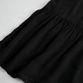 thumbnail image 4 of JUNWELL Women Short Sleeve Sexy V-Neck Swing Tunic Mini Dress Solid Color Pleated Ruffle Flowy Hem A-Line Casual Loose  Dropship, 4 of 7