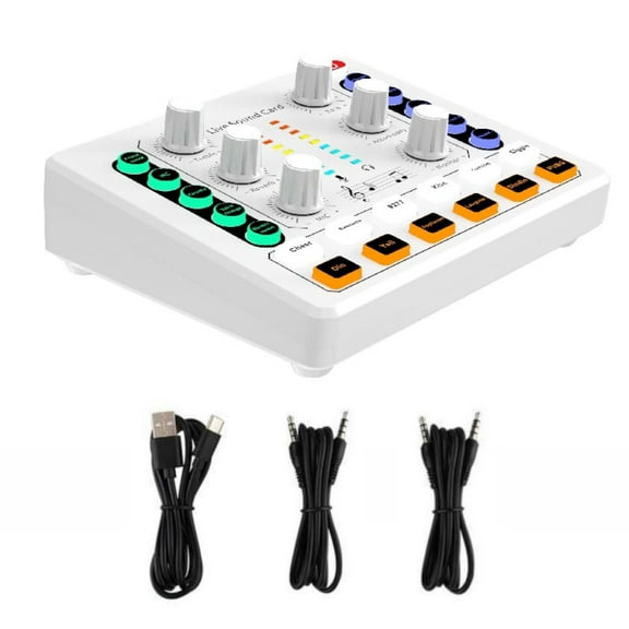 CSYANXING All-in-One M8 Sound Card for Multi-Scenario Use, Supports OBS, Audacity, iMovie, Ideal for Beginners