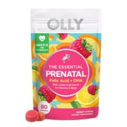 OLLY Prenatal Multivitamin Gummy Supplement, Folic Acid, Omega 3 DHA, Vitamins A, D, 80 Ct