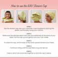 thumbnail image 5 of KAV Luxury Triple Layer Shower Caps - Pink, 5 of 7