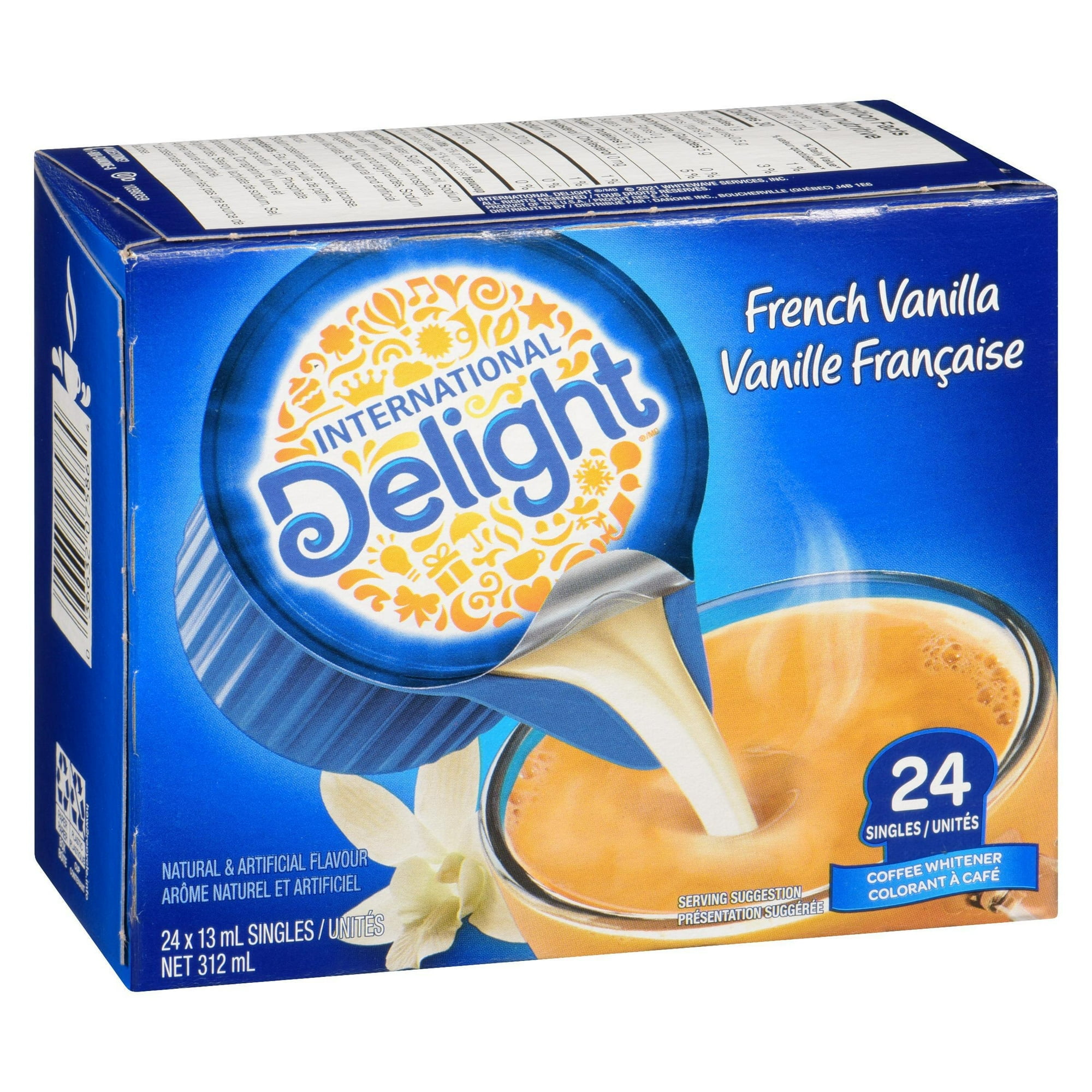 International Delight Coffee Creamer, French Vanilla, Portion Cups, 24 cups