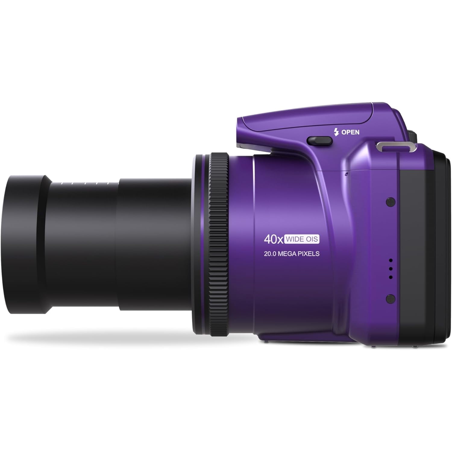 Minolta MN40Z 20 MP / 1080P FHD Bridge Camera w/40x Optical Zoom (Purple)