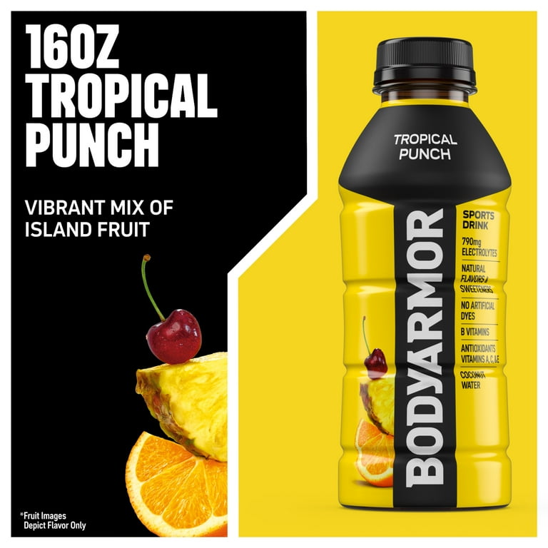 BODYARMOR Tropical Punch Sports Drink, 16 fl oz, 12 Pack photo 6
