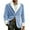 Light Blue, variant on Men's Fuzzy Collar Blazer Winter Party Jackets Corduroy One Button Blazer Coat with Pocket XXL