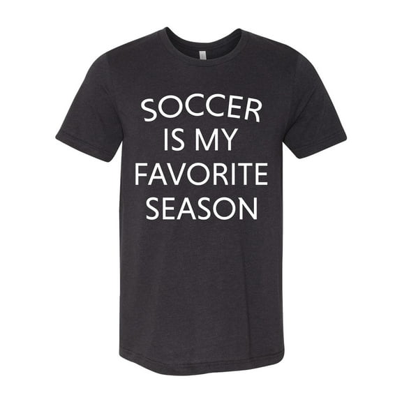 Soccer Is My Favorite Season Unisex Short Sleeve T-Shirt-Black Heather Triblend-large
