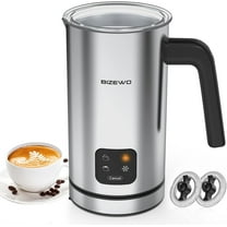 4 in 1 Automatic Milk Warmer Stainless Steel with Touch Screen,Foam Maker for Espresso, Coffee, Milk, Latte Cappuccino, Macchiato, Hot Chocolate