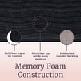 thumbnail image 3 of Lavish Home Set of 2 Bathroom Rugs – Non-Slip Memory Foam Bath Mats, Black, 3 of 7