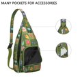 thumbnail image 2 of Autumn Leaves Shoulder Sling - Seasonal Maple & Flower Pattern, Fashionable Anti-Theft Daypack, 2 of 4