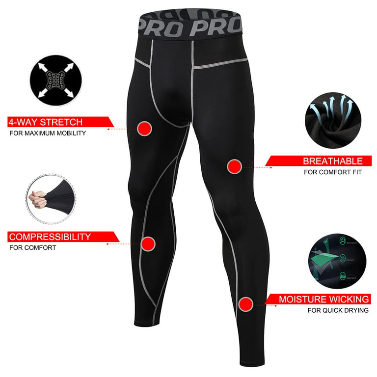  Roxdme 3 Pack Men's Compression Pants Tights Basketball  Athletic Running (Basic_3pack) Black/Black/Black-S : Clothing, Shoes &  Jewelry