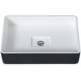 thumbnail image 5 of Ancona Holbrook Pure Stone Rectangular Bathroom Vessel Sink in Black and White, 5 of 5
