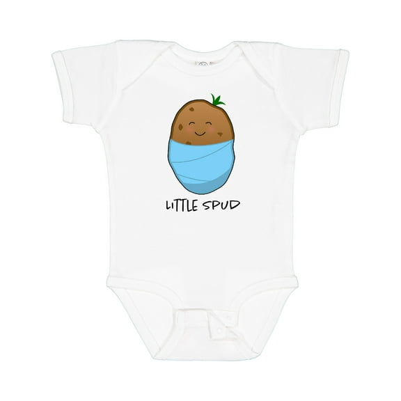 Inktastic Little Spud Blue Boys or Girls Baby Bodysuit