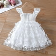 thumbnail image 2 of Posijego Girls Mesh Princess Dress Toddler Girls Short Sleeve A-Line Dresses Casual Summer Dresses for Little Girls, 2 of 7