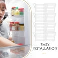 thumbnail image 6 of LABELEPH 6Pcs Height Adjustable Refrigerator Door Organizer in Transparent 12.00X5.00X2.80in, 6 of 8
