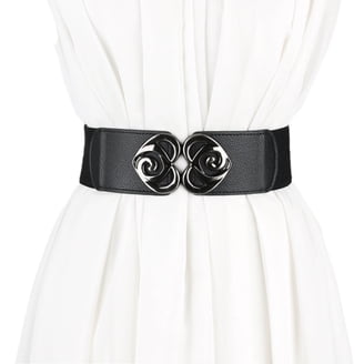 INSPIRE CHIC Interlock Buckle 8-shaped Faux Leather Elastic  display picture 2