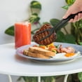 thumbnail image 6 of Egg flipper spatula tongs Set of 2 PCS - 2 in 1 Grip and Flip Spatula Tong Multi-purpose Use Non-Stick kitchen flipper spatula for Bread Fish Pancake Toast Home Kitchen Cooking Tool (Black + Red), 6 of 8