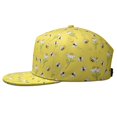 thumbnail image 3 of Honeybee Print Flat Brim Cap - Cute Bee & Hive Pattern Snapback Hat - Urban Style Adjustable Baseball Cap - Gift for Bee Lovers, 3 of 5