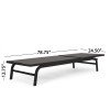 thumbnail image 5 of Olurrisa Outdoor Chaise Lounge Set of 2, Aluminum Frame with Breathable Mesh Seat for Patio Poolside Black, 5 of 8