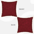 thumbnail image 3 of Haiem Burgundy Floral Print Velvet Soft Solid Decorative Square Throw Pillow Covers Set with Elegant Piping Christmas Cushion Case for Sofa Bedroom Car-18"x18", 3 of 8