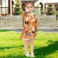 thumbnail image 5 of Girls' long-sleeved dress Cute Cartoon Fox Girls' A-line dress with ribbed cuffs Soft and comfortable, 5 of 6