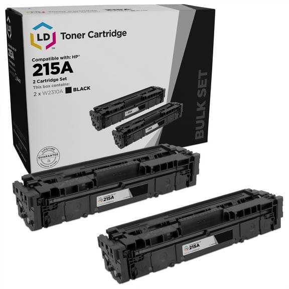 LD Products Compatible Replacement for HP 215A W2310A Black Toner Cartridges Chip Included 2PK