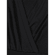 thumbnail image 3 of Vestido Corto Fruncido con Escote en V para Mujer, Color Negro, Talla M, 3 of 10