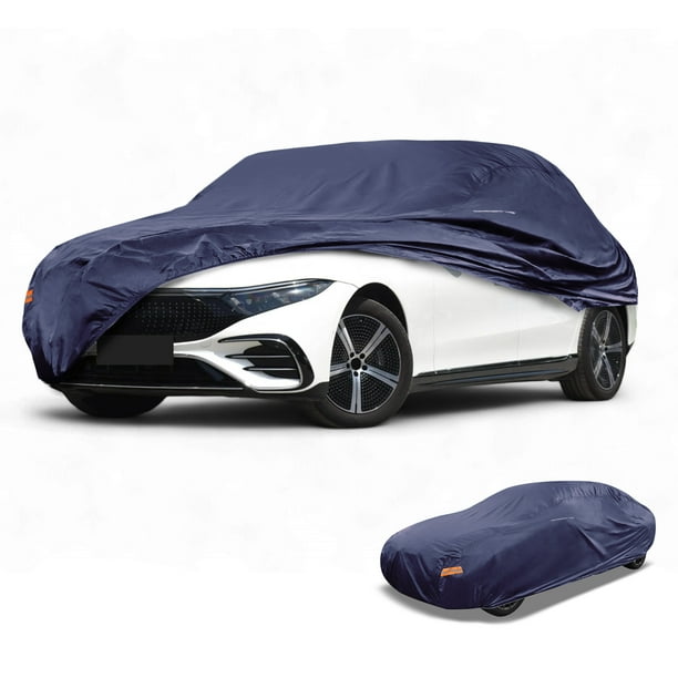 Cubierta de Automóvil Universal Impermeable para Todo Clima Azul Marino Ajuste para Sedán Hasta 165"