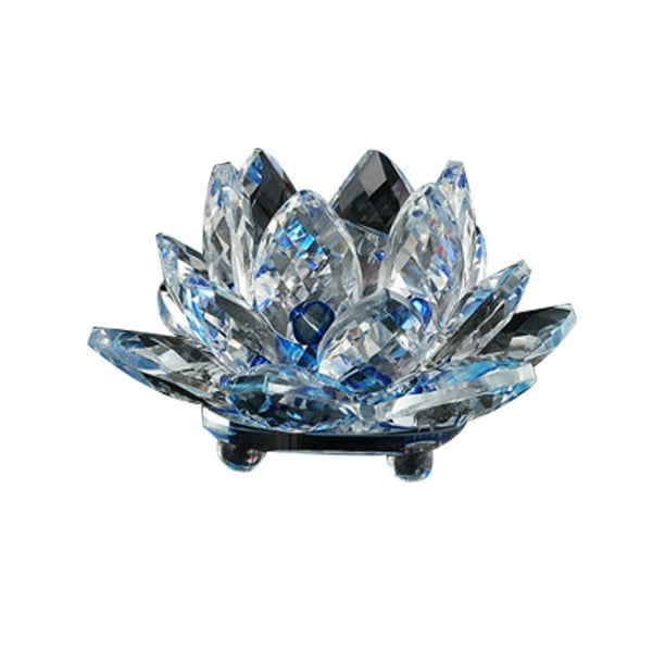 Colored Crystal Glass Candle Tea Lamp Buddhist Candle