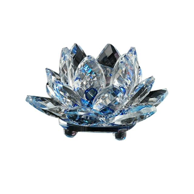Dvkptbk Light Holder Colored Crystal Glass Candle Tea Lamp Buddhist Candle Home Decor