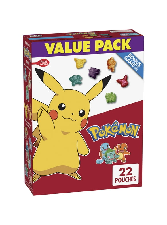 Pokemon Fruit Flavored Snacks, Treat Pouches, Value Pack, 22 ct