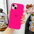 thumbnail image 4 of for Silicone iPhone 14 Case Protective Shockproof Pink Women Girls Heart with Soft Anti-Scratch Microfiber Lining Protective Phone Cases for iPhone 14, 4 of 7